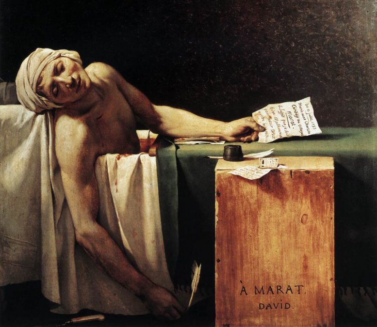 <i>La muerte de Marat (detalle) • </i>Jacques-Louis David • 1793 • Museos reales de Bellas Artes de Bélgica, Bruselas, Bélgica.</p>
<p>“></p></div>
<div id=