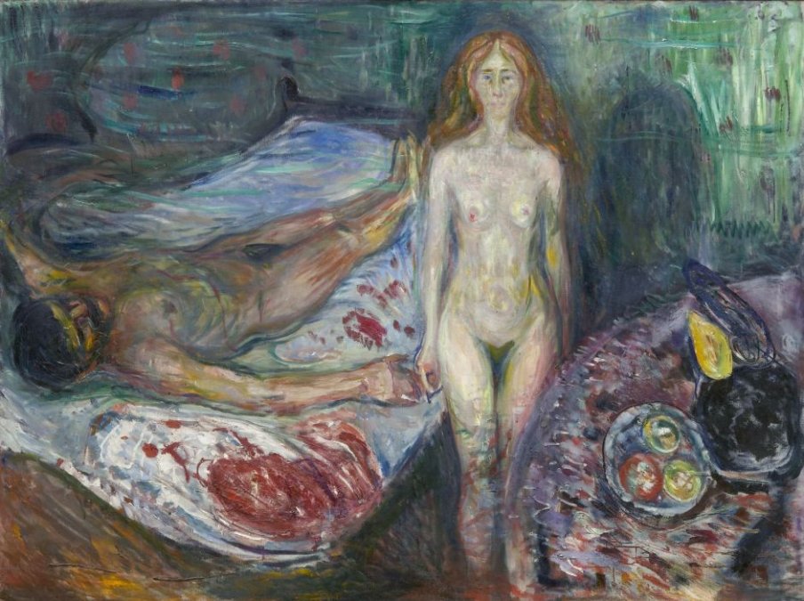 <i>La muerte de Marat</i> – Edvard Munch (1907).”></div>
<div id=