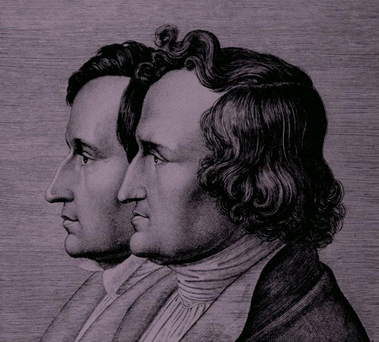 Jacob y Wilhelm Grimm.