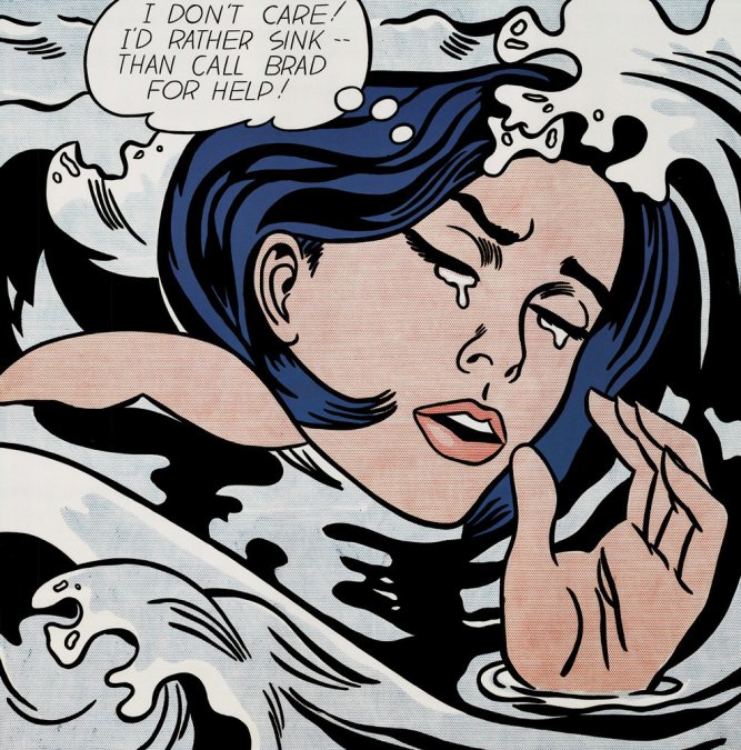 <i>Drowning Girl </i>(1963) – Roy Lichtenstein.” id=”1775-Libre-1772389339_embed” /></div>
<p> </p>
<div id=