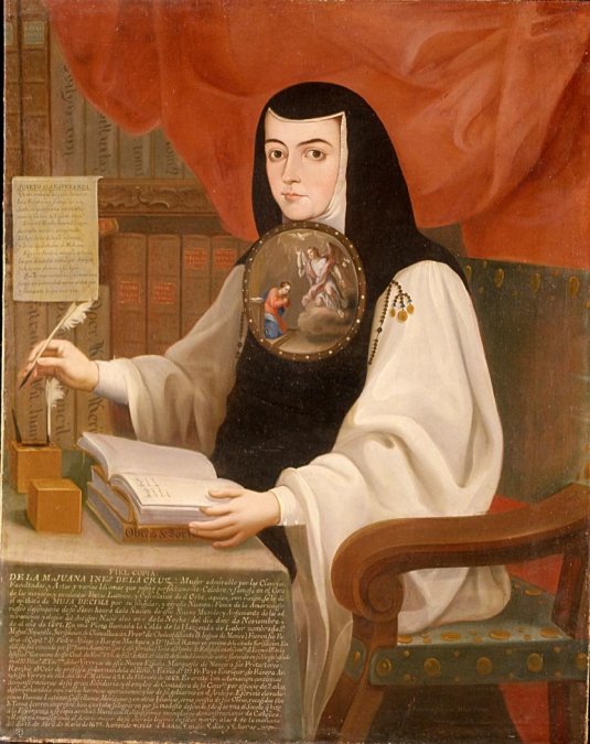 

Retrato de sor Juana Inés de la Cruz realizado en 1772 por Andrés de Islas (Museo de América, Madrid).

