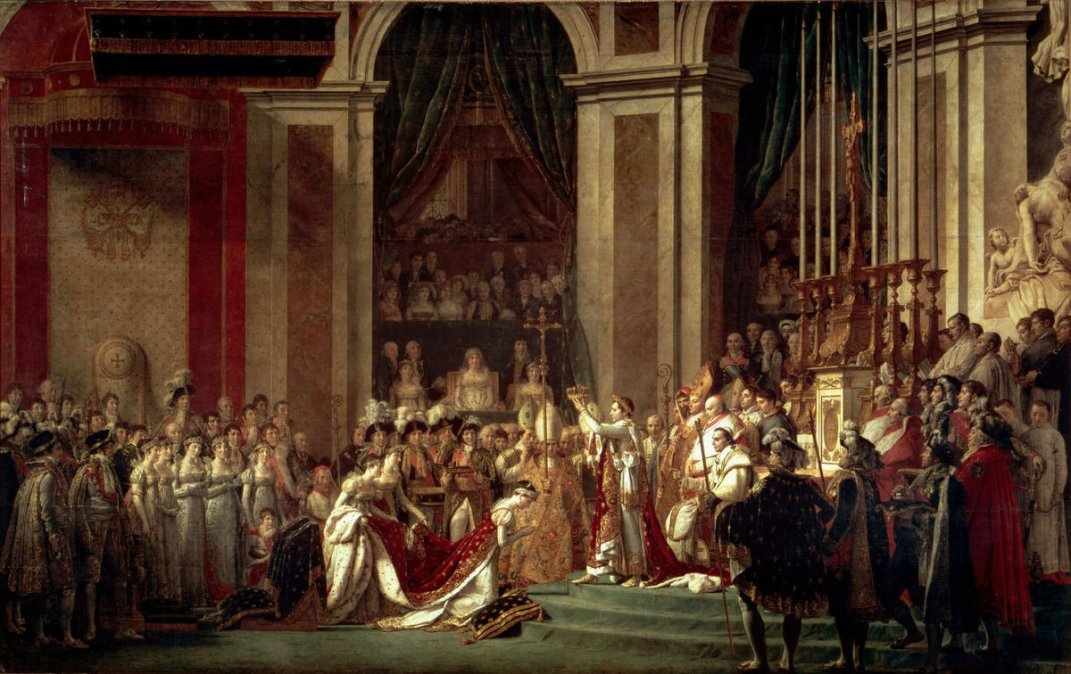         <p><i>La coronación de Napoleón • </i>Jacques-Louis David • 1807 •  Museo del Louvre, París, Francia.</p><p></p>