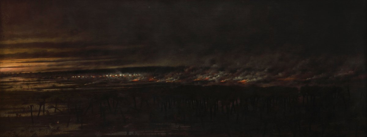 Batalla de Yataytí Corá, 2 de julio de 1866, de Cándido López. 1887-1902. Museo Nacional de Bellas Artes.