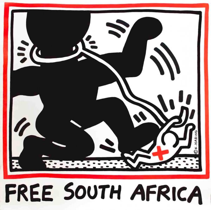 Free South Africa poster (1985).
