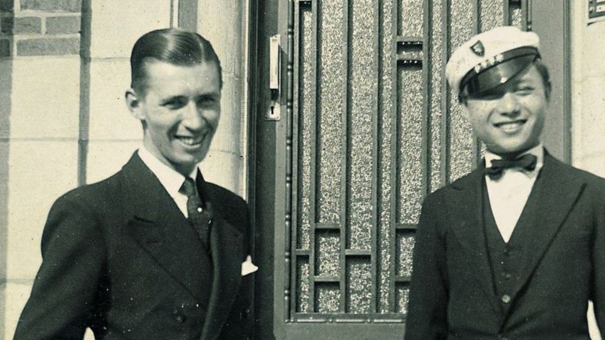 Hergé con Zhang en 1932