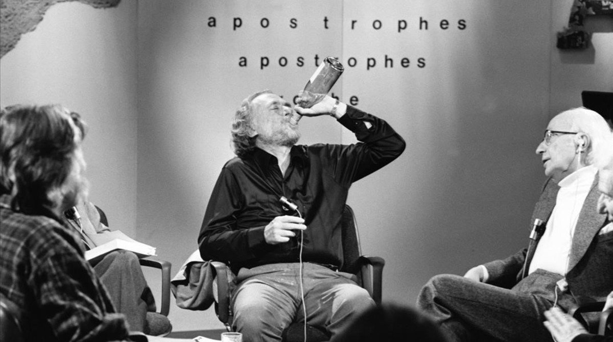 Charles Bukowski, en el programa Apostrophes, en 1978.