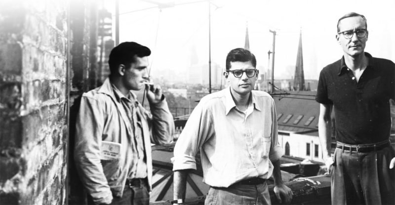 Generación Beat: Kerouac, Ginberg y Burroughs en el techo del departamento de Ginberg en el Lower East.