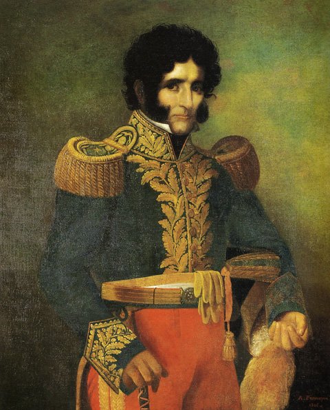 Retrato de Facundo Quiroga (1788-1835), realizado por el francés Alfonso Fermepin.

