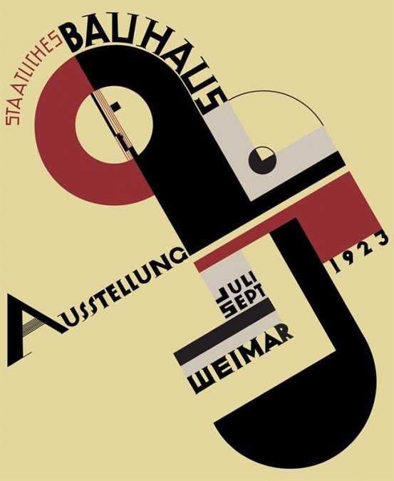 Póster para la exposición de la Bauhaus, Joost Schmidt, 1923.