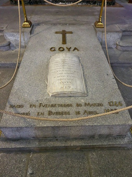 Tumba de Goya en la ermita de San Antonio de la Florida.