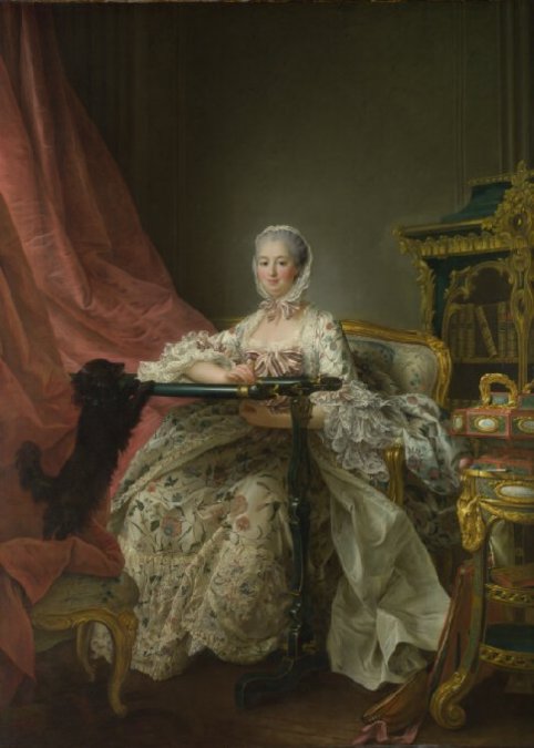 Madame de Pompadour con su bastidor por François-Hubert Drouais (1763-4).