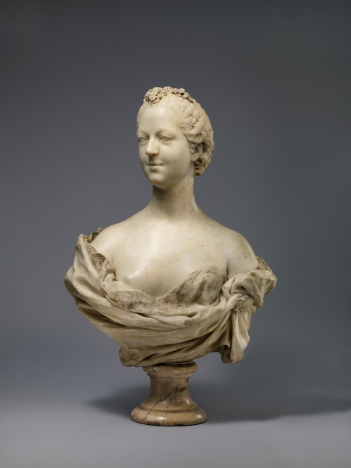Busto de Madame de Pompadour por Jean Baptiste Pigalle (1748-51).
