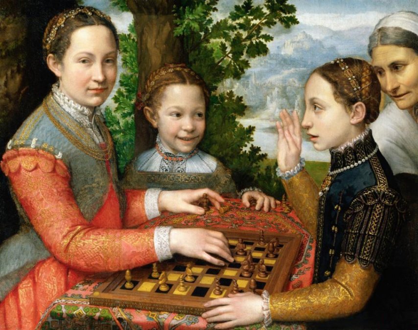 <i>Lucia, Minerva y Europa Anguissola jugando ajedrez</i>, 1555, Muzeum Narodowe (Museo Nacional), Poznan, Polonia.</p>
</div>
</div>
</div>
<p>“></p>
</div>
<div id=