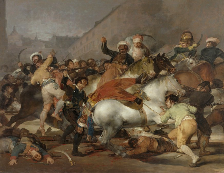         El 2 de mayo de 1808 en Madrid o La carga de los mamelucos • Francisco de Goya • 1814 • Museo del Prado, Madrid, España.