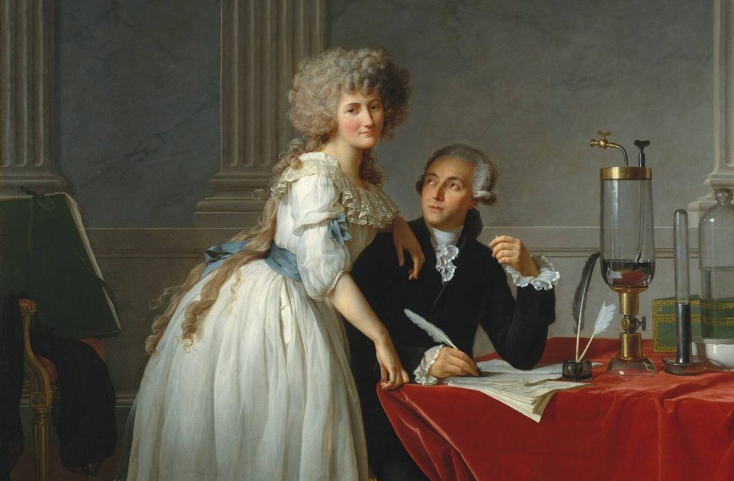  <em>Retrato de Antoine Lavoisier y su esposa</em>, por Jacques-Louis David.</p>
<p>“></p></div>
<div id=
