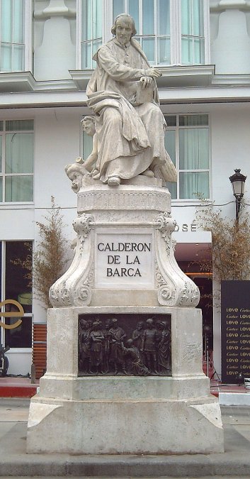 Monumento a Calderón en Madrid (Joan Figueras Vila, 1878).

