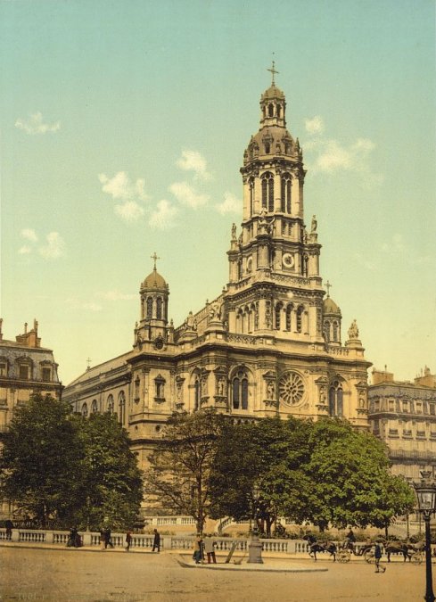 Iglesia de la Santa Trinidad de París, donde tuvo lugar la misa del funeral de Bizet el 5 de junio de 1875.