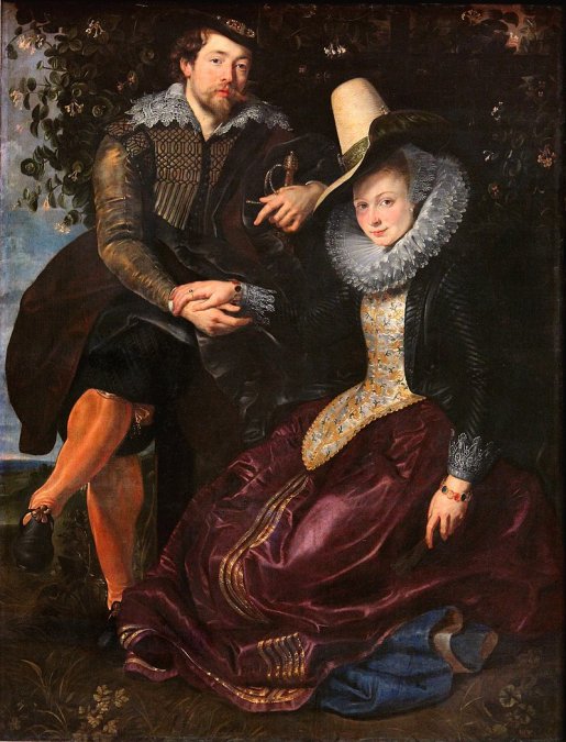 Autorretrato con su esposa Isabel Brant.