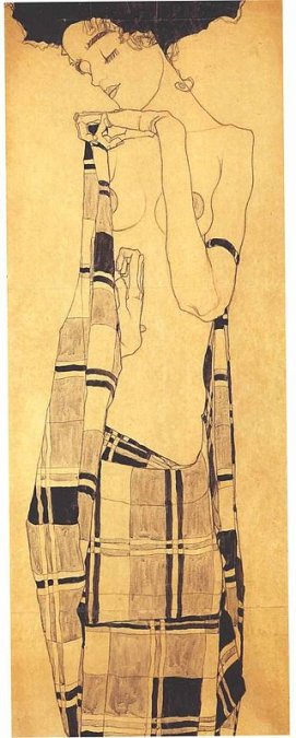 <i></noscript>Muchacha de pie con tela de cuadros</i> (1910) de Schiele.” id=”3832-Libre-592282554_embed” /></div>
<p> </p>
<div id=