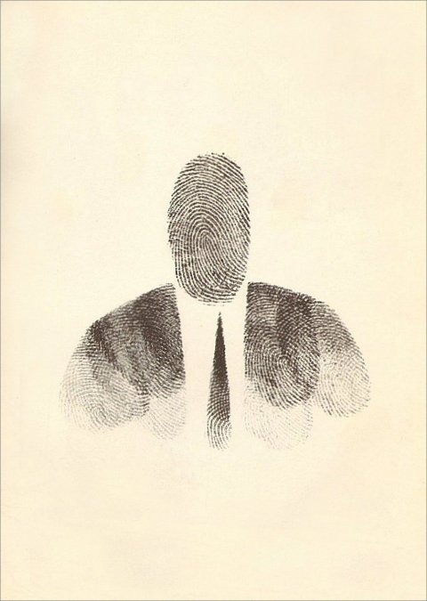 Hombre hecho con huella dactilar (1951).