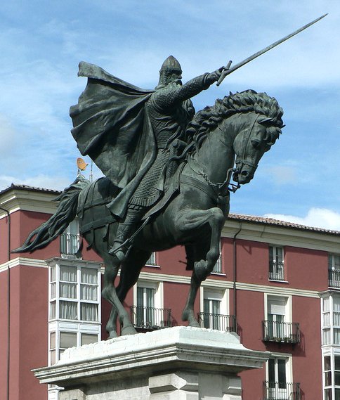 Estatua ecuestre del Cid en Burgos.