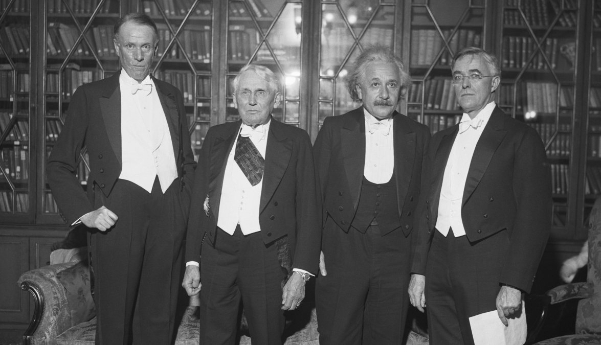 Alexander Fleming, Ernst Chain, Einstein y Howard Florey.