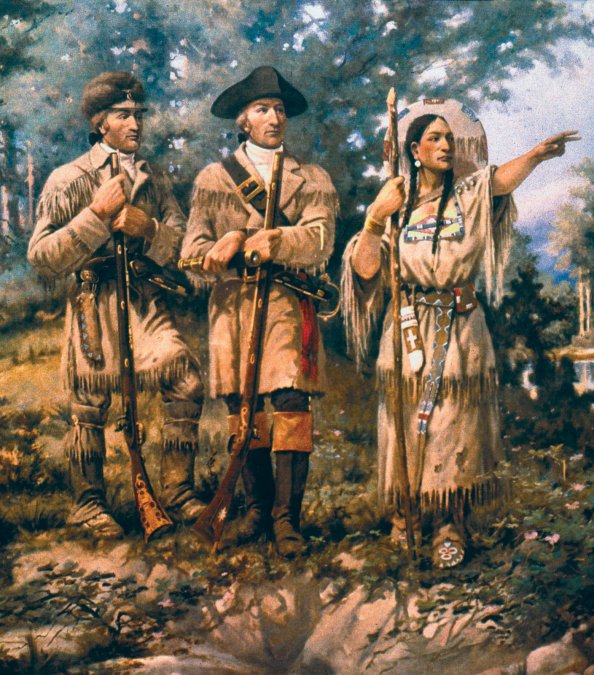 Sacagawea con Lewis y Clark .