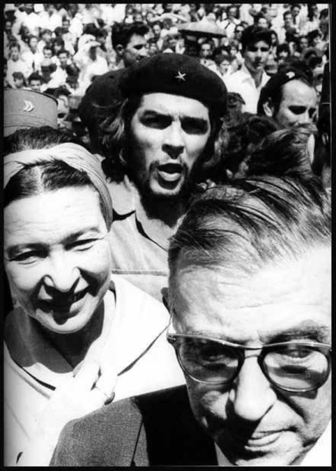 Sartre y Beauvoir con el Che.