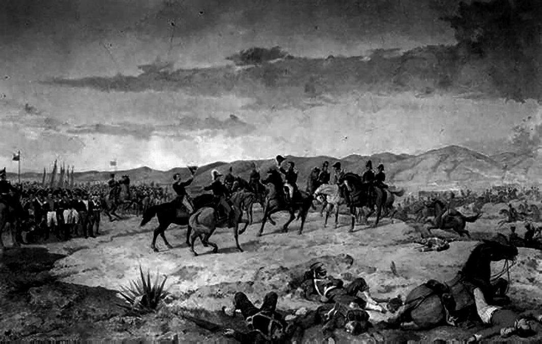 Óleo de la batalla de Ayacucho, una obra de Martín Tovar y Tovar.