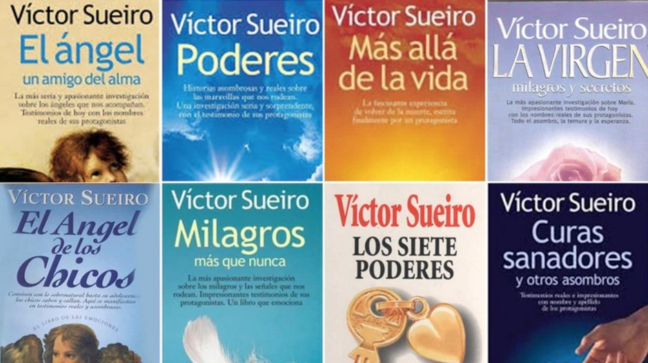 Algunos de los libros de Víctor Sueiro.