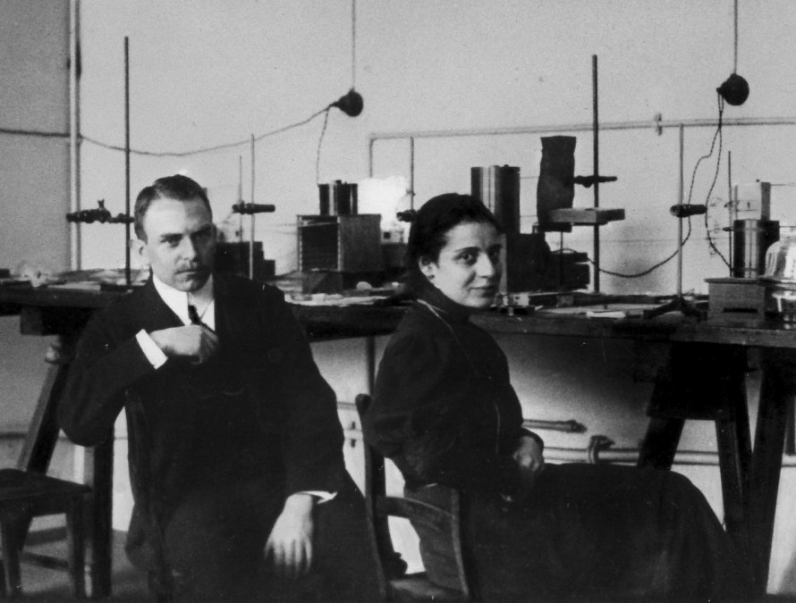 Otto Hahn y Lise Meitner.
