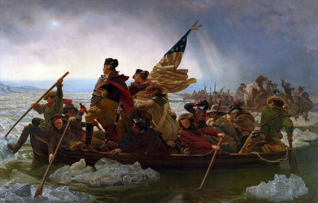 Washington cruzando el Delaware (1851) por Emanuel Leutze.
