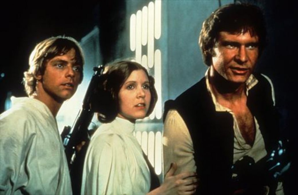 Harrison Ford, Carrie Fisher y Mark Hamill inmortalizaron al trío protagonista de las primeras películas de 