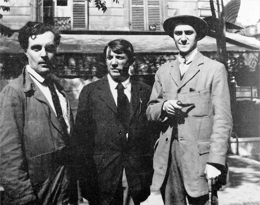 Modigliani, Picasso y André Salmon.