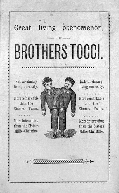 Anuncio de una presentación de los hermanos Tocci.