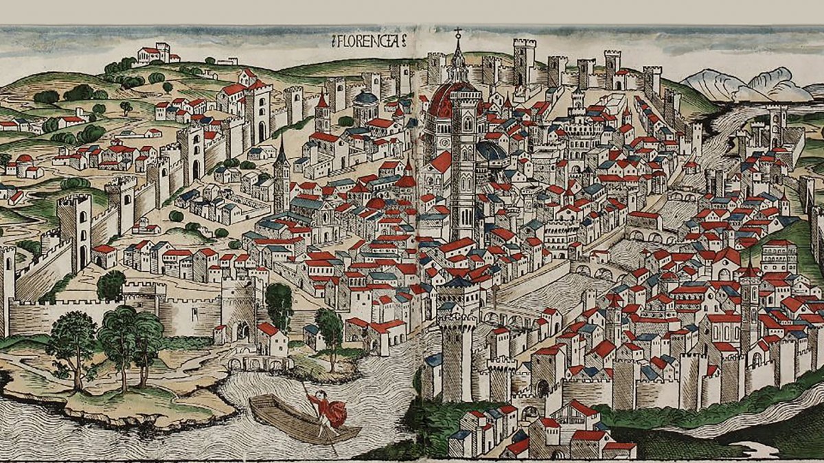 Florencia, por Hartmann Schedel, publicado en 1493.