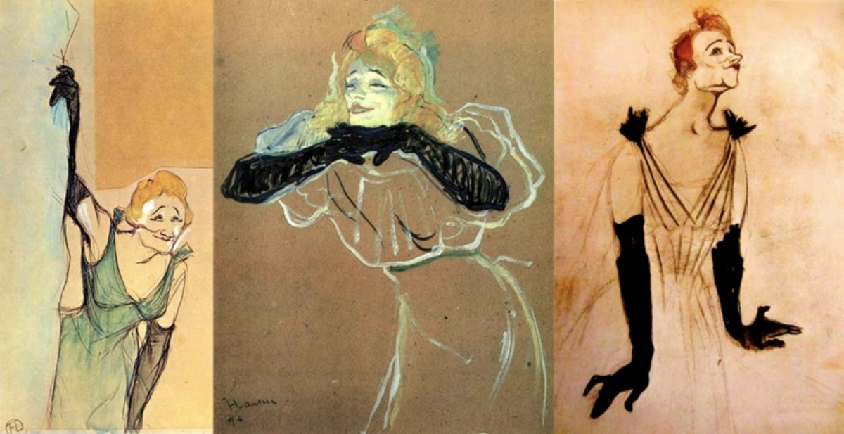 Yvette Guilbert, representada por Toulouse-Lautrec.
