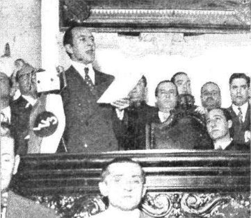 Sabattini asume y habla a la Legislatura Provincial en mayo de 1936.