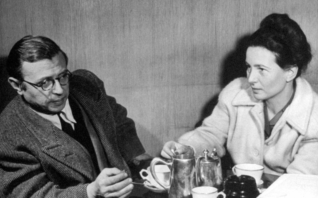 Jean-Paul Sartre y Simone de Beauvoir.
