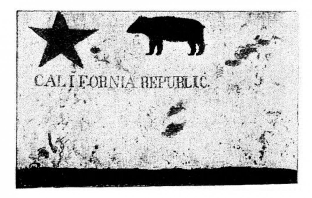 La bandera original del oso fotografiada en 1890.