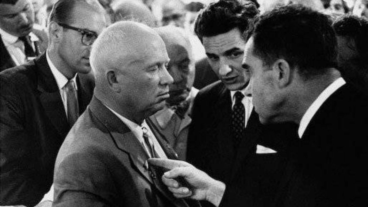Nikita Khrushchev y Richard Nixon