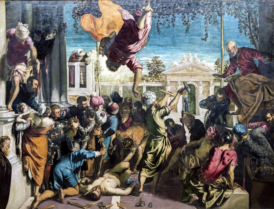 La obra de Tintoretto El milagro del esclavo de 1548.