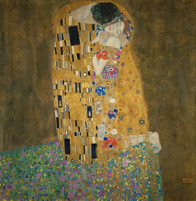 El beso, de Gustav Klimt, 1907-1908