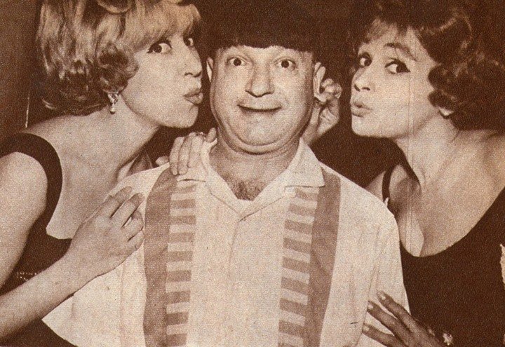Juanita junto con Pepitito y Amelita Vargas.