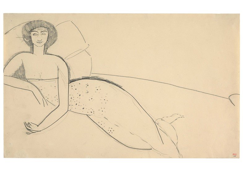 Mujer reclinada sobre una cama (Akhmatova), 1911.