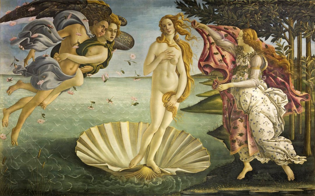 1484/86 - El nacimiento de Venus - Sandro Botticelli - Galleria Degli Uffizi - Florencia