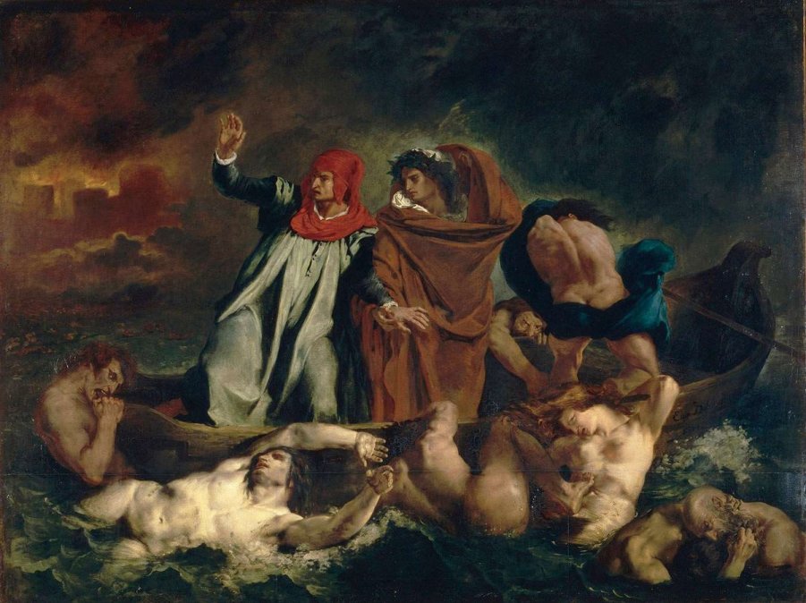 Dante y Virgilio en el Infierno