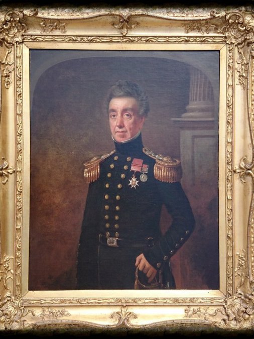 Retrato del General William Miller, que luce condecorado con la Legión del Mérito de Chile en 1821 por su actuación en Maipú