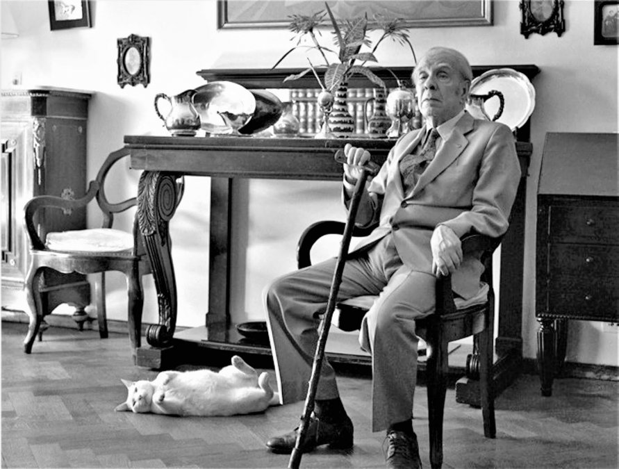 Borges y su gato.