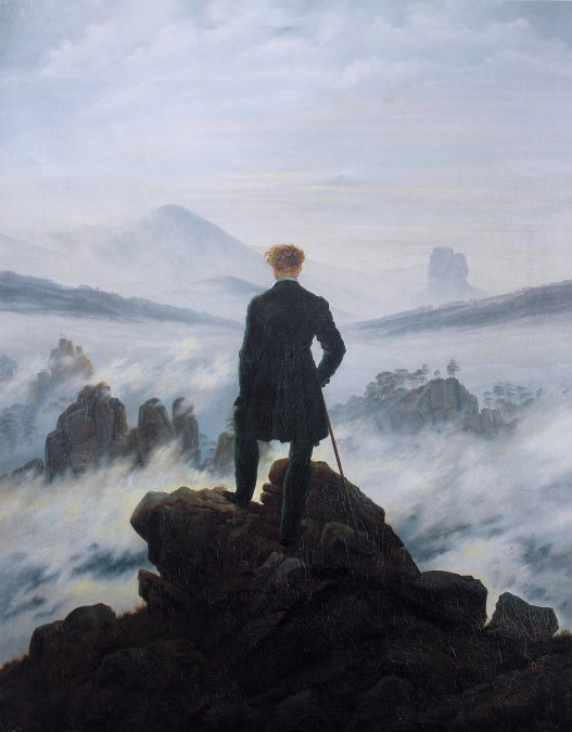 El caminante sobre el mar de nubes de Caspar David Friedrich